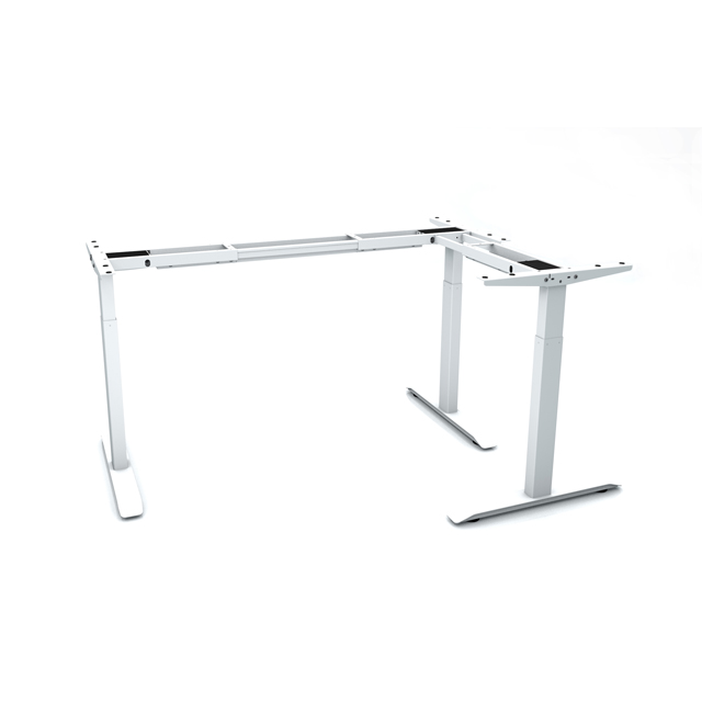 electric Corner Desk Frame L Shaped 3 Leg Sit Stand Desk with Triple Motors