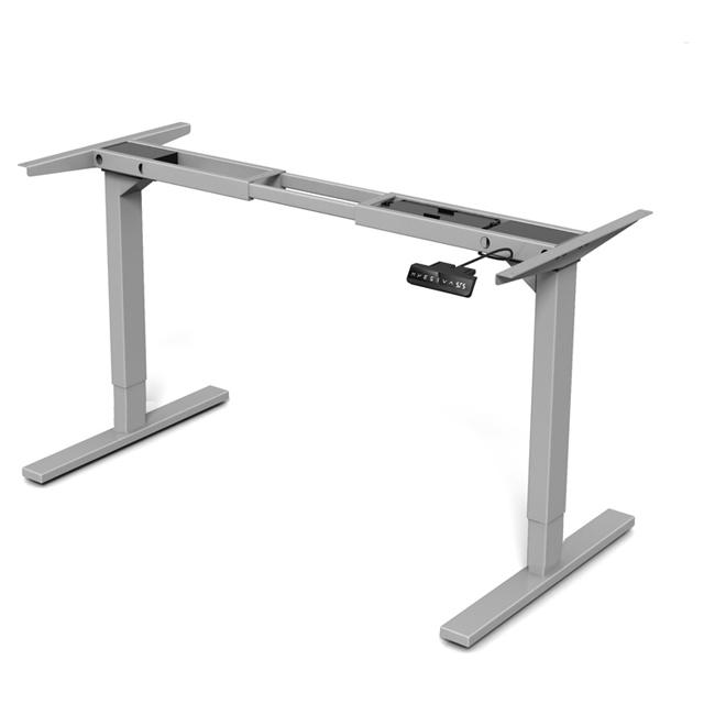 Electric Standing Desk Frame - Motorized Workstation Two Leg Stand Up Desk with Memory Settings and Telescopic Sit Stand Height Adjustment